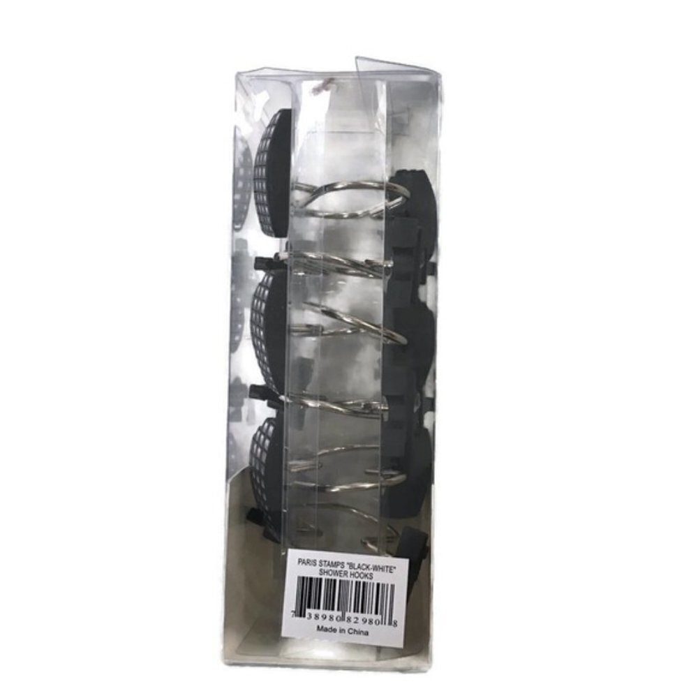 Paris Eiffel Tower Shower Curtain Hooks Parisian French Decor Set of 12 - Picture 7 of 14